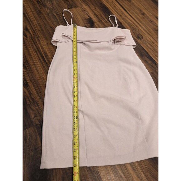 Karl Lagerfeld Paris Double Ruffle Dress Sz 14 Barbiecore Dusty Blush Rose Pink - Picture 7 of 12